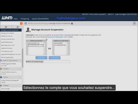 Comment supprimer ou réactiver un compte d’hébergement web dans WHM ?