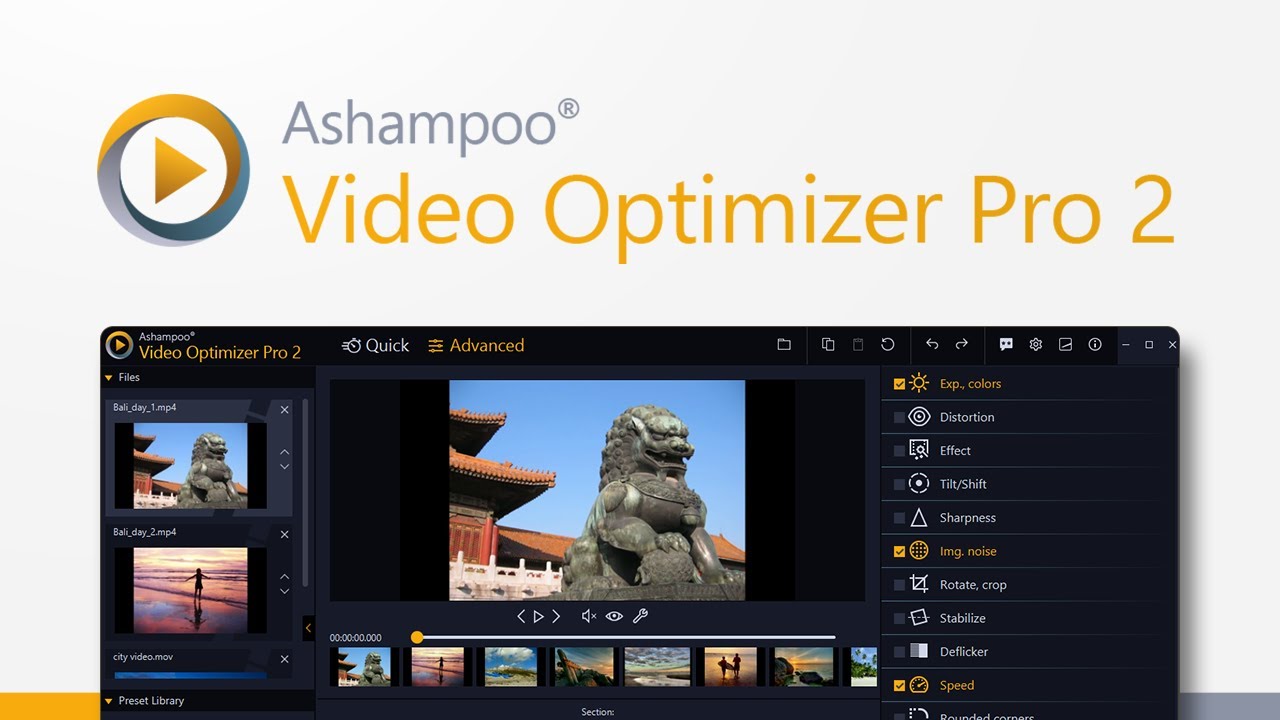 Ashampoo Video Optimizer Pro 2 - Brillant videos