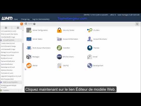 Comment changer la page d’un compte d’hébergement suspendu dans WHM ?
