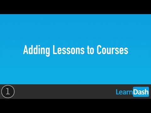 3  Adding Lessons to Courses