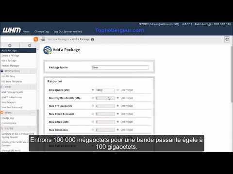Comment créer des plans d’hébergement Web dans WHM ?
