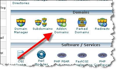 ajouter un nom de domaine sous cPanel