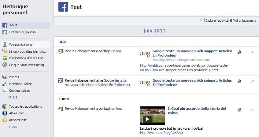 supprimer historique facebook 02