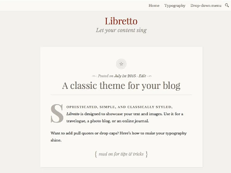 Libretto Blog Theme