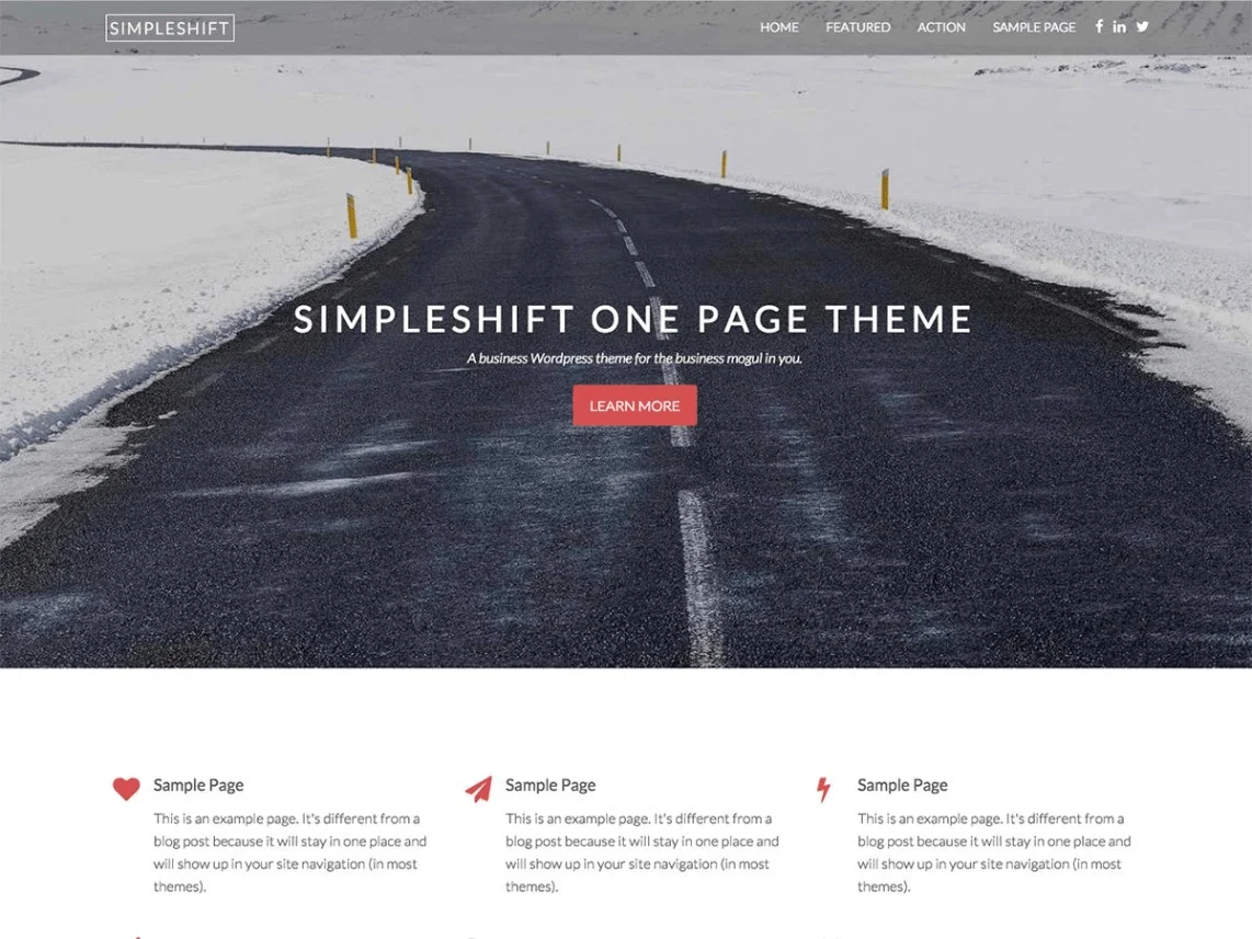 Simpleshift WordPress theme