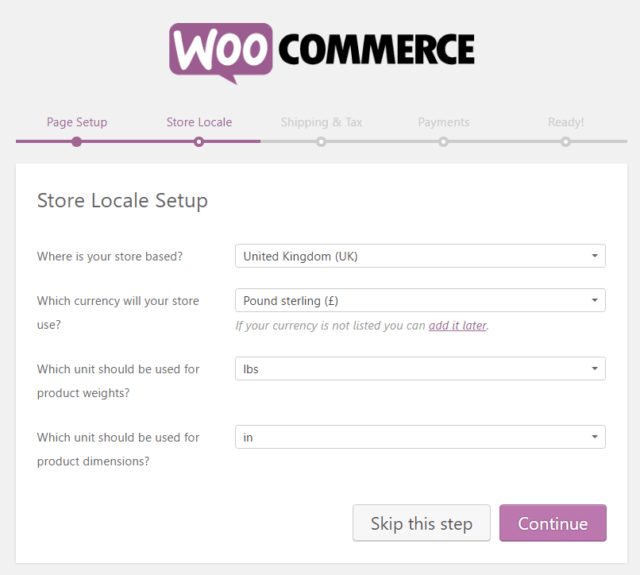 woocommerce wizard 2