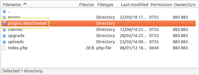 d%C3%A9sactivation massive des plugins WordPress