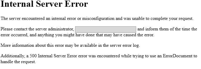 http 500 error wordpress