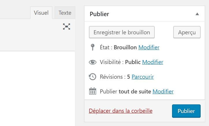 Publier settings 1