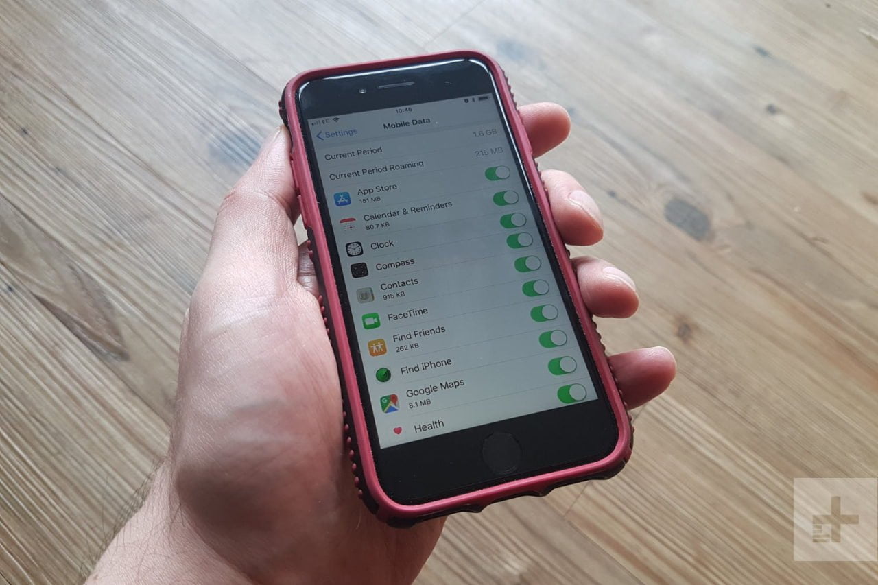 iphone 8 data usage