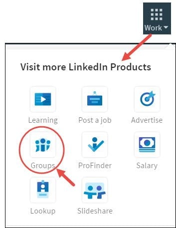 2017 04 08 LinkedIn Work dropdown