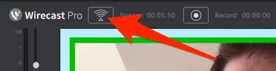 Lancer la diffusion direct dans Wirecast