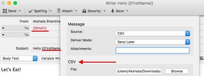 mail merge