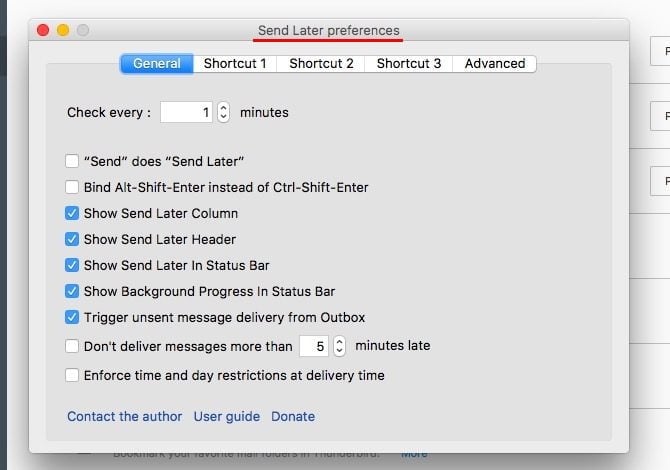 send later preferences
