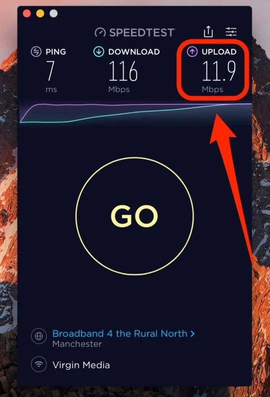 Test de vitesse de téléchargement