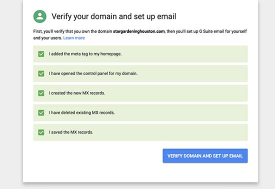 cochez la case   « J'ai enregistré les enregistrements MX »