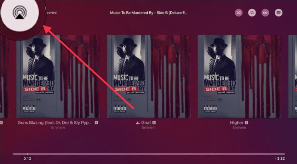 Applications avec boutons AirPlay