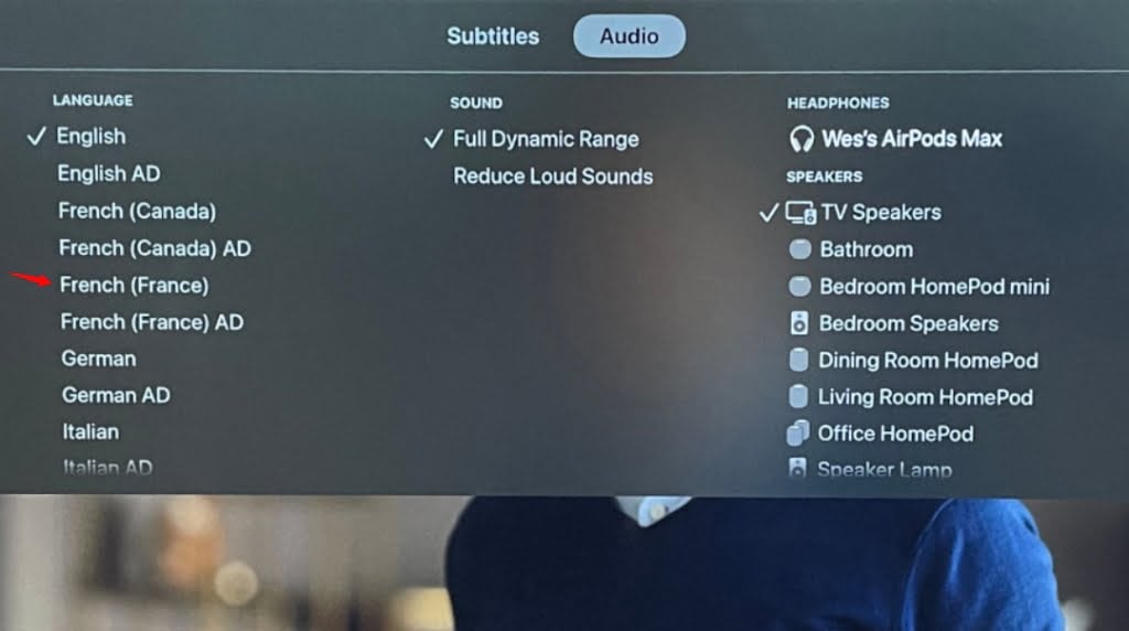 Lecture média sur Apple TV