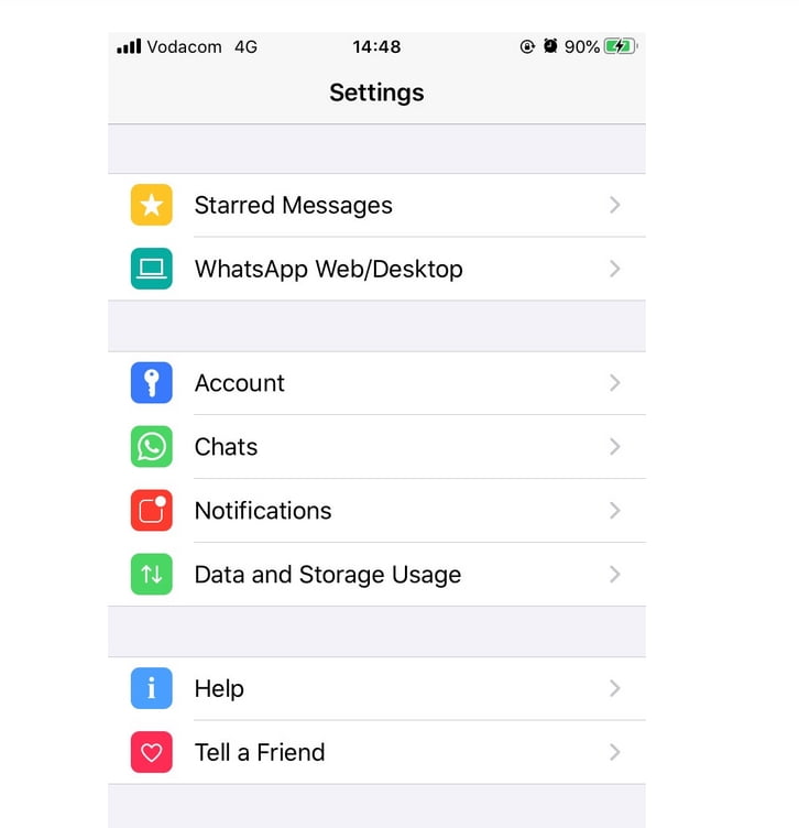 Paramètres WhatsApp