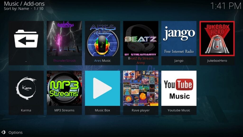 meilleurs addons kodi pour le streaming de musique gratuit