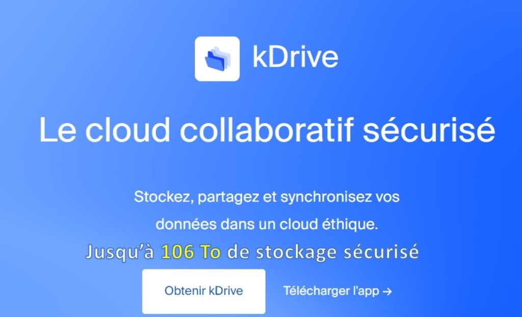 kdrive stockage 106 to