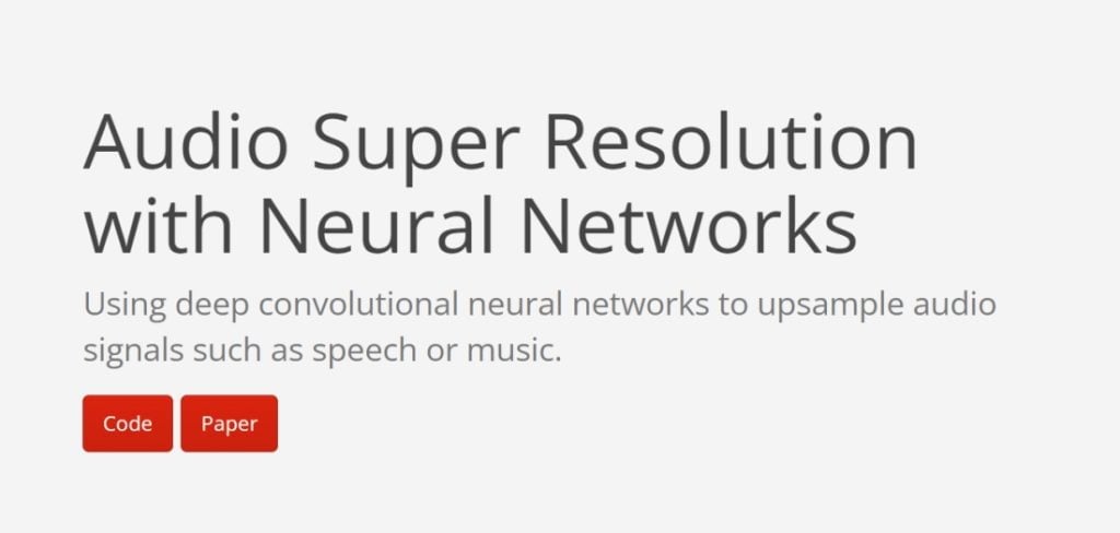 Audio Super Resolution