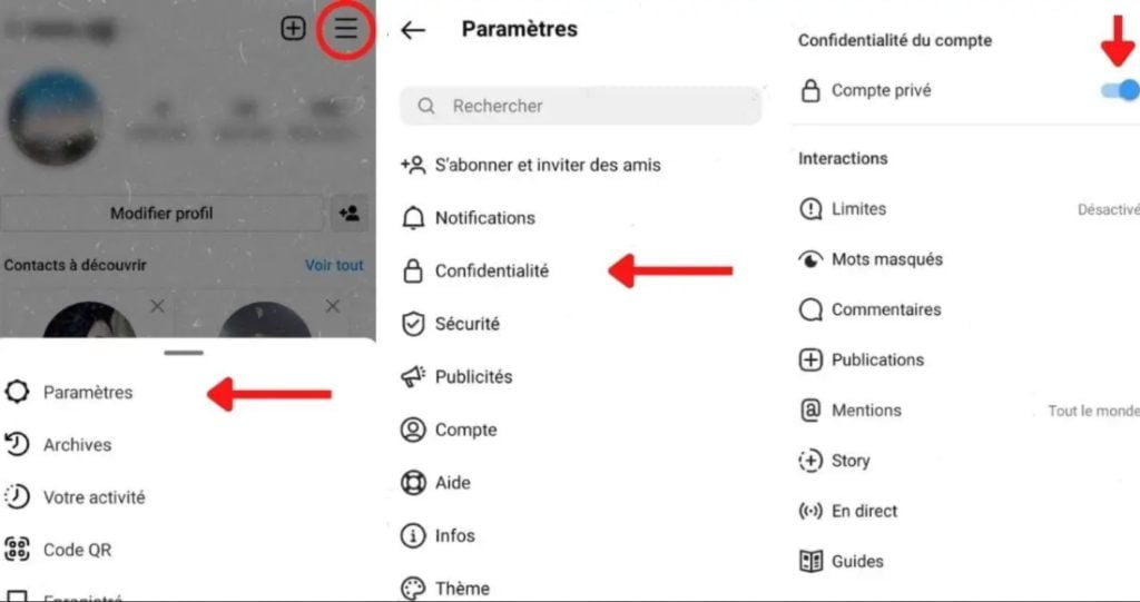 Rendre votre compte Instagram Privé