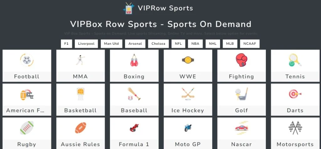 VIPRow Sport streaming