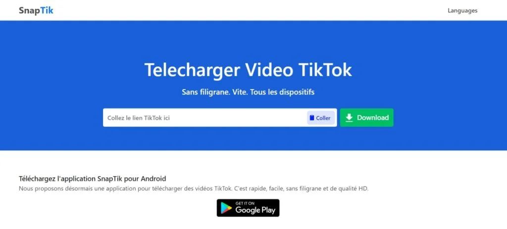 SnapTik App : L'outil ultime pour télécharger des vidéos TikTok sans filigrane