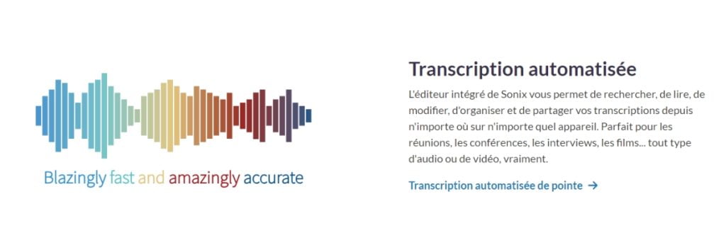 Transcription automatisée par Sonix